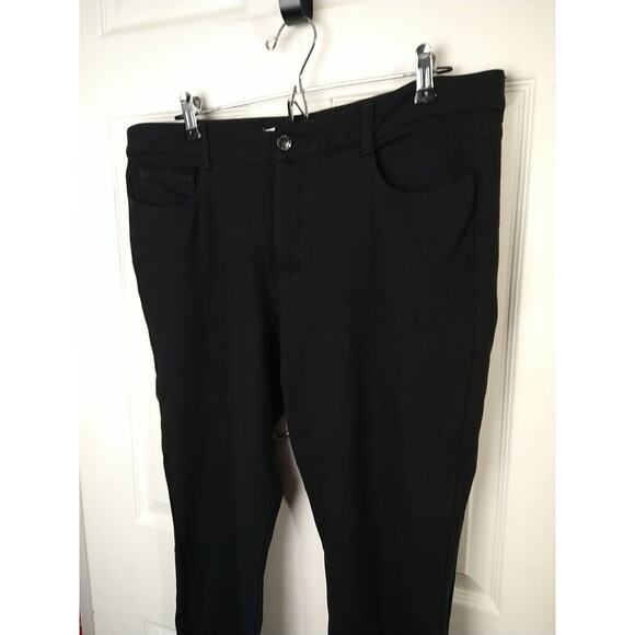 Jones New York Jeans Woman 16 Great Jones Jeggings Black Zip Button Casual - Picture 2 of 11